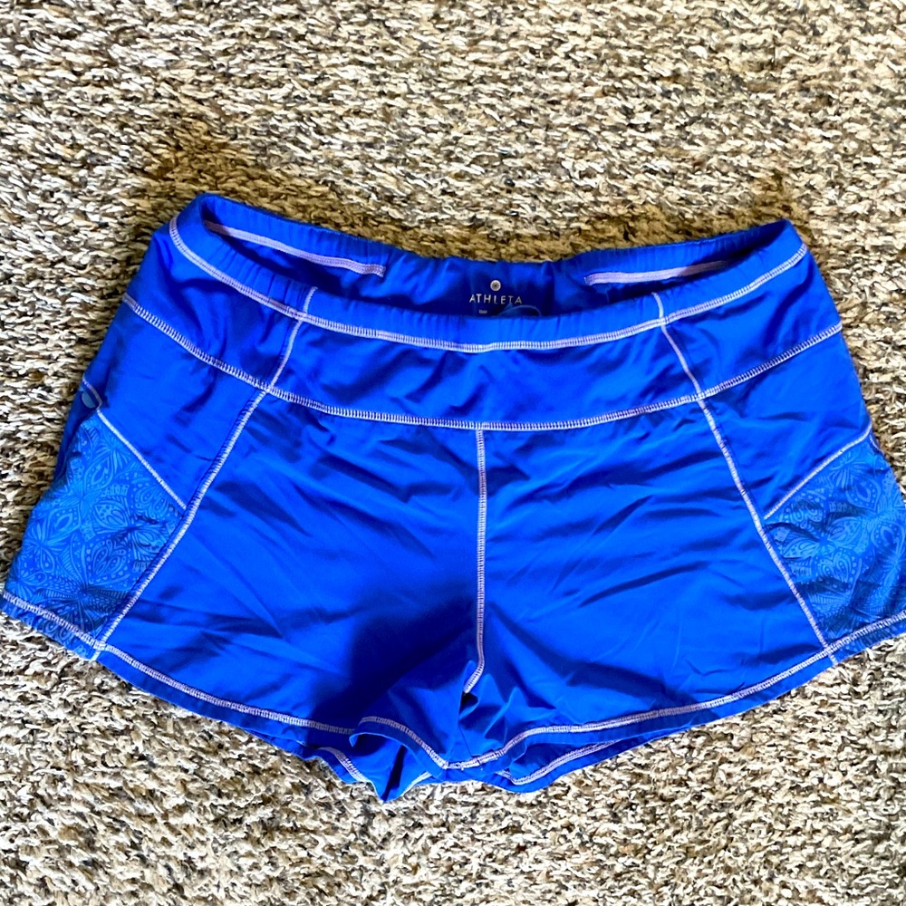 Blue Athleta home run shorts Large